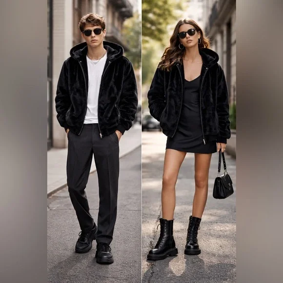 The Kooples Black Fleece Puffer Jacketsize 1 equivalent to size SmallEUC
